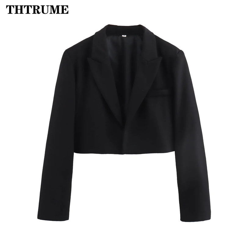 Women’s White Basic Jacket, Elegant Solid Long Sleeve Top, Autumn Winter Open Front Coat, Casual Short Office Outerwear