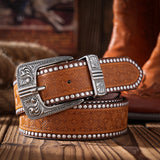Casual Retro Belts, Western-Style Clothing Accessories, Metal Buckles, PU Leather Belts, Stylish Unisex Belts for Men and Women