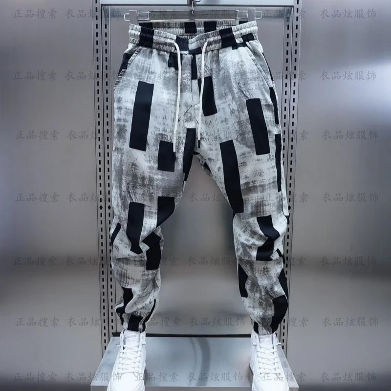 Men’s Trousers, Baggy Pants for Sports, Casual Korean Style Clothing
