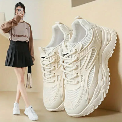 Women’s High-Platform Sneakers, , Stylish Athletic Footwear, Trendy Daily Wear.