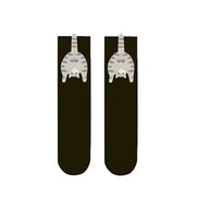 3D Cute Cat Socks Black/White Funny Cat Cotton Socks Breathable Soft Girl Women Novelty Stocking Kawaii Gift Sock Set
