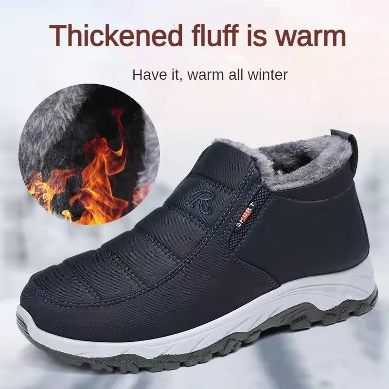 Men’s Casual Shoes, Autumn/Winter Warm Cotton, Chunky Sole, Comfortable Stylish Footwear