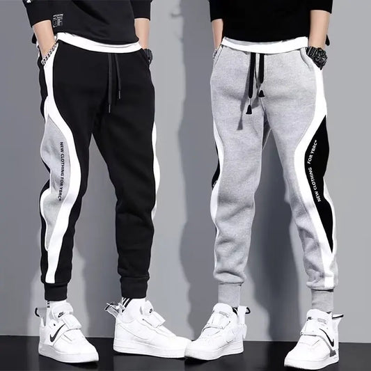 Men’s Black Jogger Pants – Hip Hop Drawstring Trousers, Casual Loose Fit Sweatpants