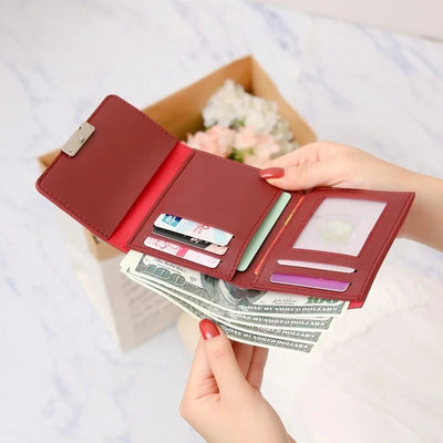 Fashion Short Women Wallets PU Leather Women Luxury Wallet Hasp Small Wallet