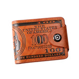 Men's Wallets  Dollar PatternWallet Male Leather Walet Photo Card HolderFashion Large Capacity Wallet Purse Bag