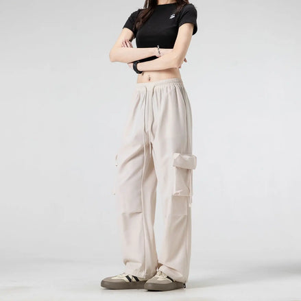 Women’s Outdoor Work Pants – Summer Thin Cargo, Loose Casual Versatile Solid Color Trousers
