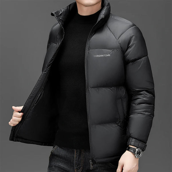 Fashion Branded Cotton Padded Jacket, Winter Parka, Loose Fit Outerwear Coat for Men and Women, Casual Couple Style