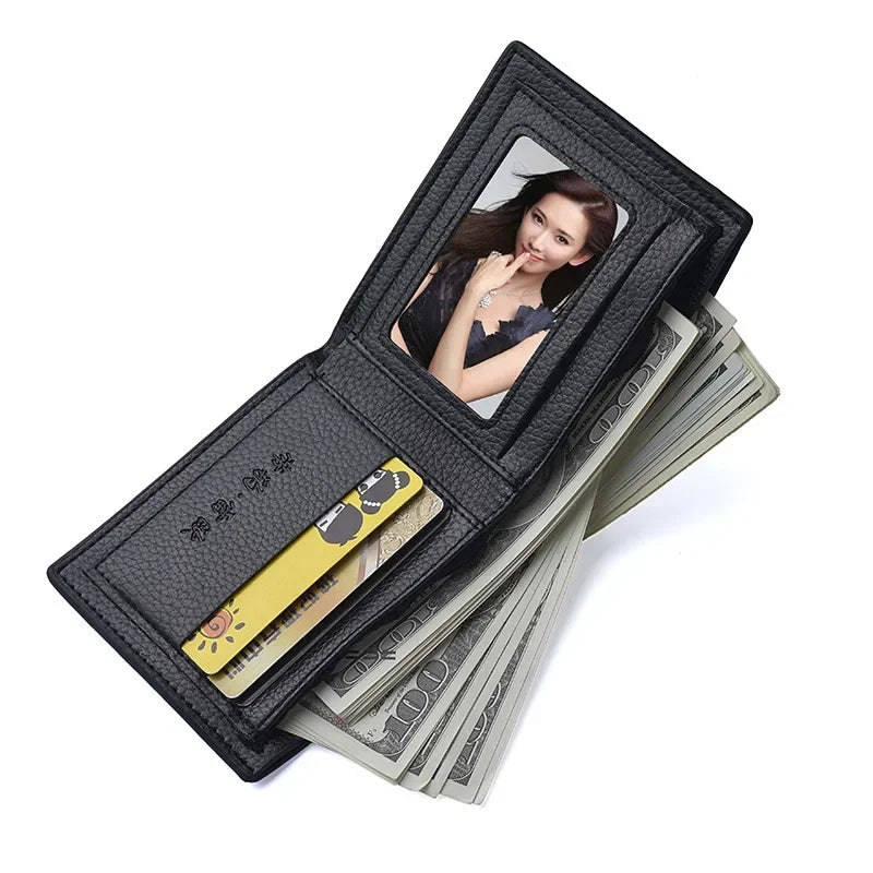 2023 New Fashion Wallets for Men Small Money Purses Wallets New Design Dollar Price Top Men Thin Wallet with Coin Bag Wallet