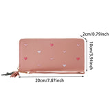 Women Long Wallets Purses Luxury Love Heart Wallets for Ladies Girl Money  Pocket Card Holder Female Wallets Phone Clutch Bag