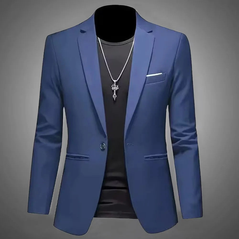 Men’s Trendy Leisure Boutique Suit Jacket, Autumn Casual Business Blazer