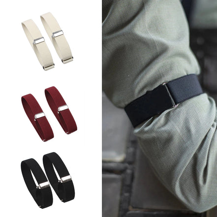 Women’s and Men’s Fashion Adjustable Arm Cuffs, Elastic Bands for Party or Wedding