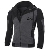 Men’s Jacket Coat, Casual Manga Hooded Sweatshirt, Fashion Zip-Up Hoodie with Fleece, Autumn Winter Outdoor Streetwear