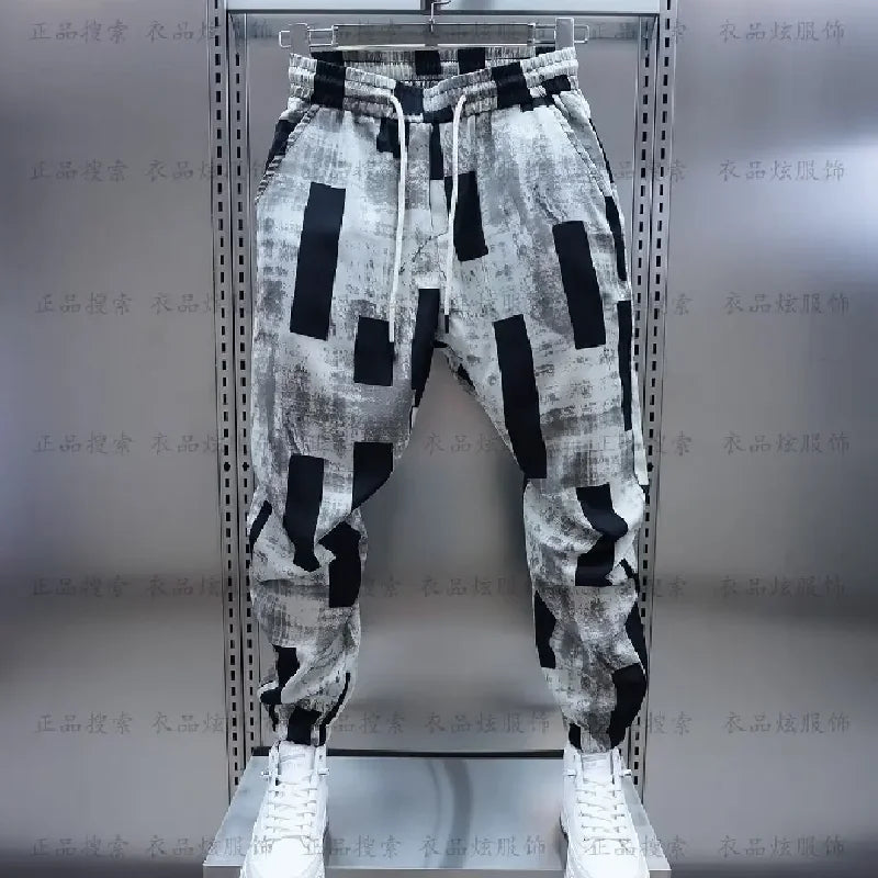 Men’s Trousers, Baggy Pants for Sports, Casual Korean Style Clothing