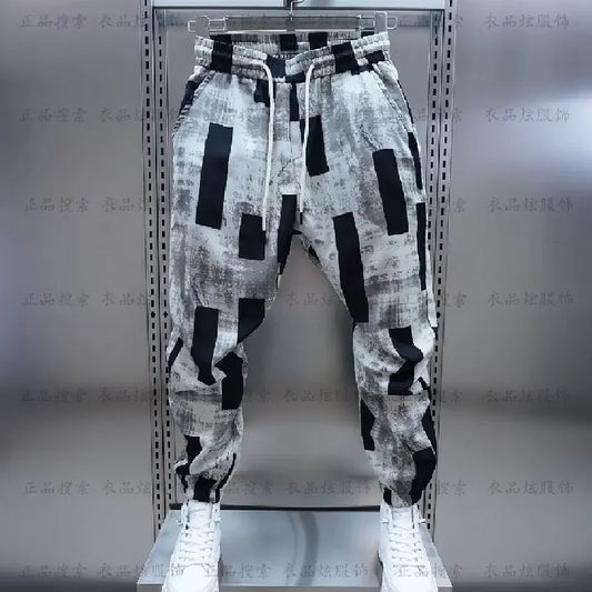 Men’s Trousers, Baggy Pants for Sports, Casual Korean Style Clothing