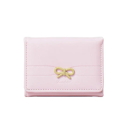 Women’s Wallet, Cute Bow Small Card Holder, Aesthetic Three-Fold Purse