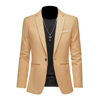 Men’s Trendy Leisure Boutique Suit Jacket, Autumn Casual Business Blazer