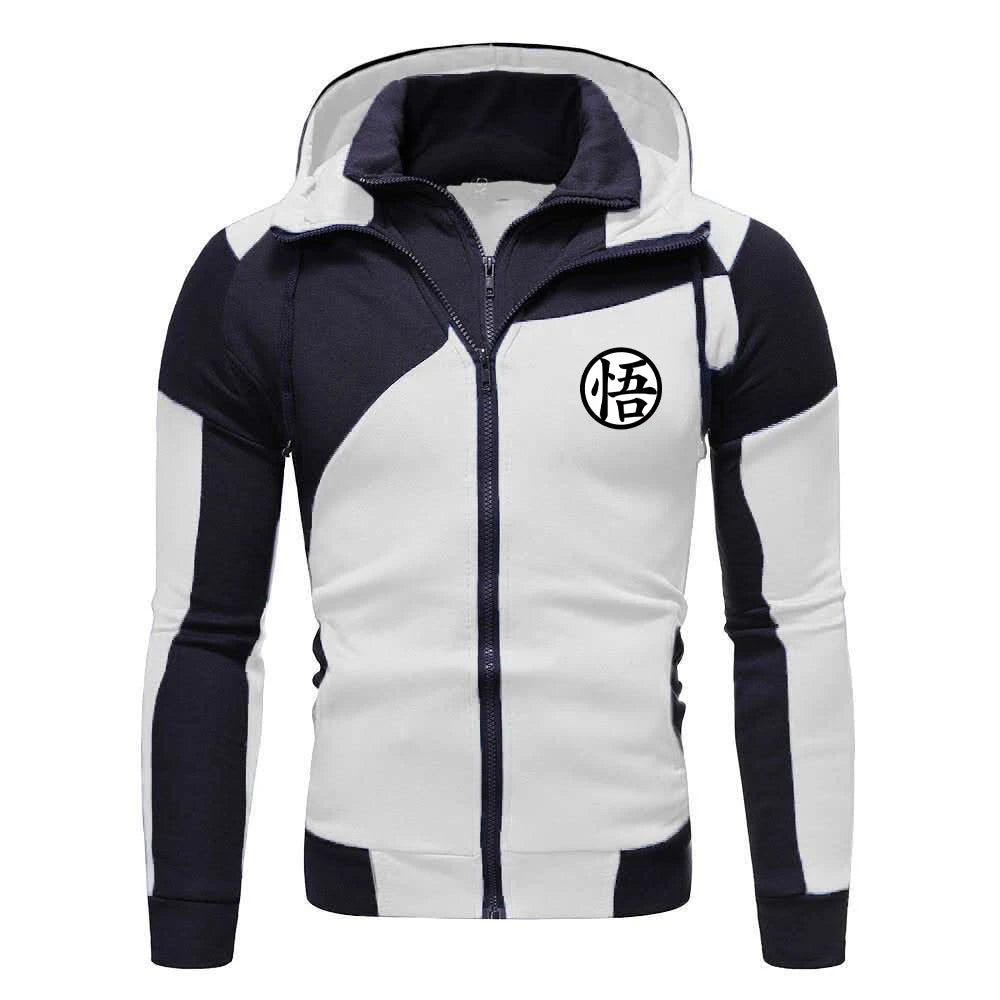Men’s Jacket, Casual Hooded Zip-Up Sweatshirt with Fleece, Autumn Winter Streetwear