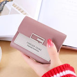 Fashion Short Women Wallets PU Leather Women Luxury Wallet Hasp Small Wallet Trend Brand Coin Purse Ladies Card Bag Mini Clutch