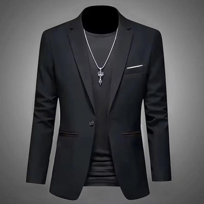 Men’s Trendy Leisure Boutique Suit Jacket, Autumn Casual Business Blazer
