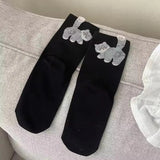 3D Cute Cat Socks Black/White Funny Cat Cotton Socks Breathable Soft Girl Women Novelty Stocking Kawaii Gift Sock Set