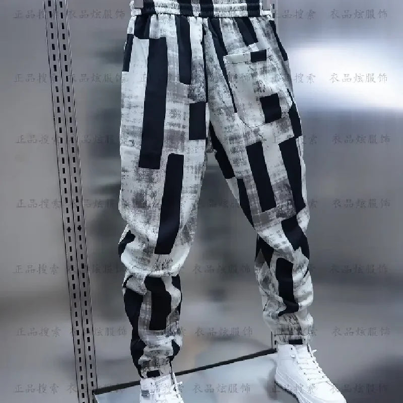 Men’s Trousers, Baggy Pants for Sports, Casual Korean Style Clothing