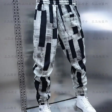 Men’s Trousers, Baggy Pants for Sports, Casual Korean Style Clothing