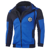 Men’s Jacket Coat, Casual Manga Hooded Sweatshirt, Fashion Zip-Up Hoodie with Fleece, Autumn Winter Outdoor Streetwear