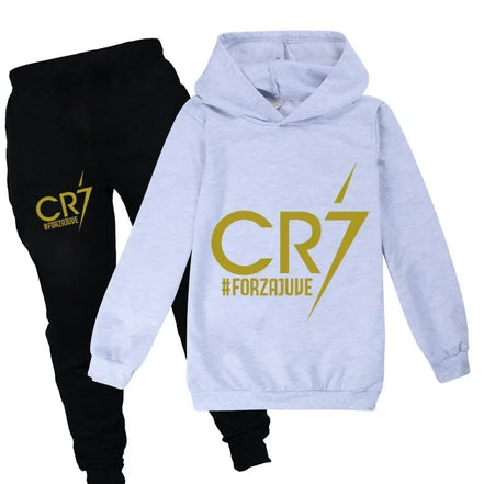 Kid's Clothes Hoodie +Pants Suit 2pcs Set Boy Tracksuit 3-12 Years Spring Autumn Sweatshirt Set Football CR7 Children Sportsuit