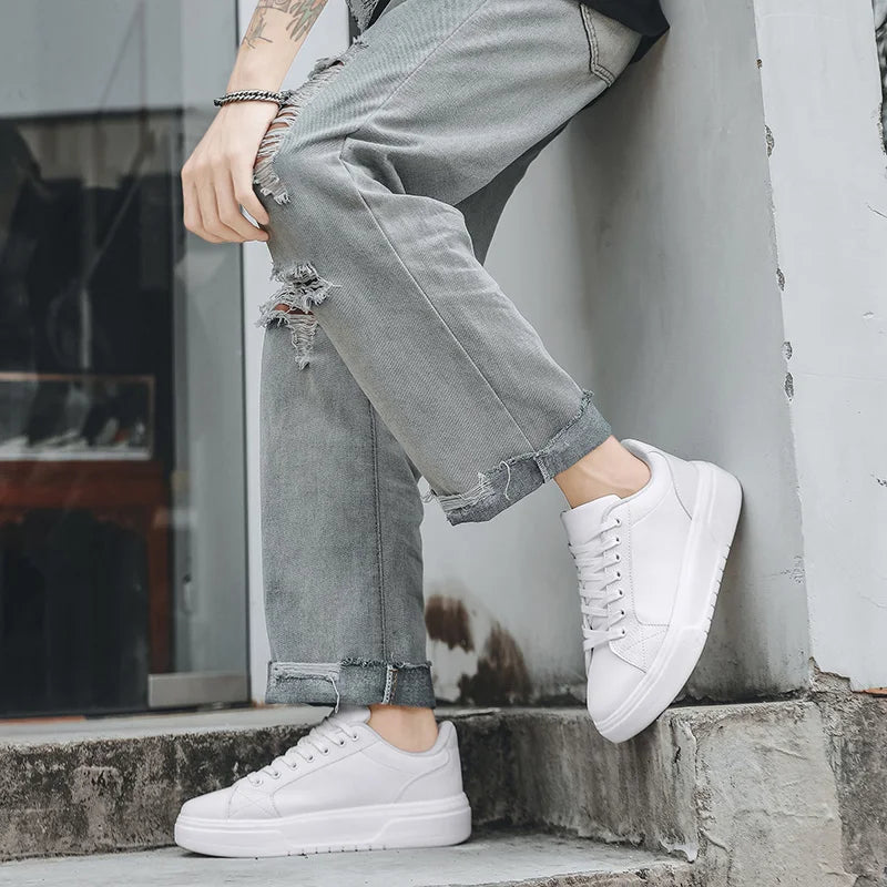 Unisex Casual Sports Shoes, Fashionable Comfortable Fabric Sneakers, Lightweight Outsole, White Athletic Shoes, Sizes 39–46