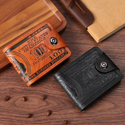 Men's Wallets  Dollar PatternWallet Male Leather Walet