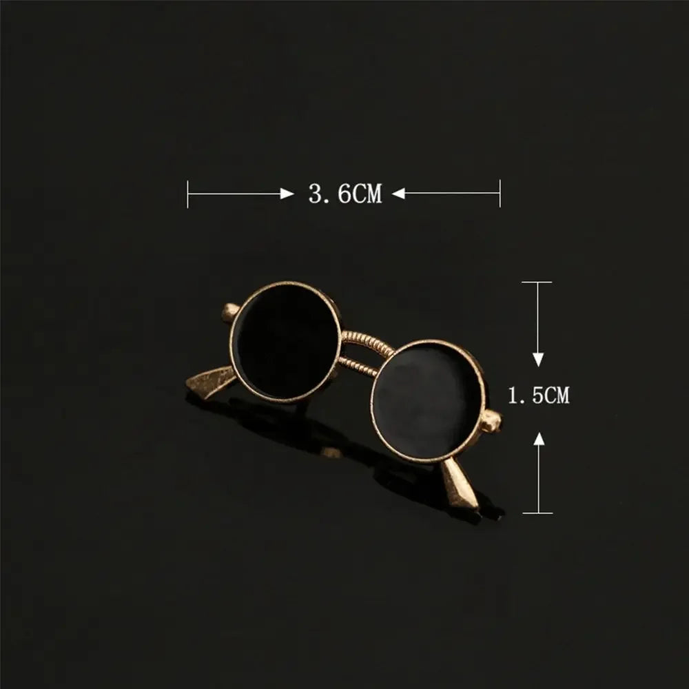 Clothing Accessories, Sunglasses-Shaped Jewelry, Suit Accessories Enamel Collar Pins