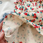 Girls Outfit Sets Summer Kids Casual Clothing For Girls Fragmented Suspender Skirt+Shorts Children's Baby Girl Clothing