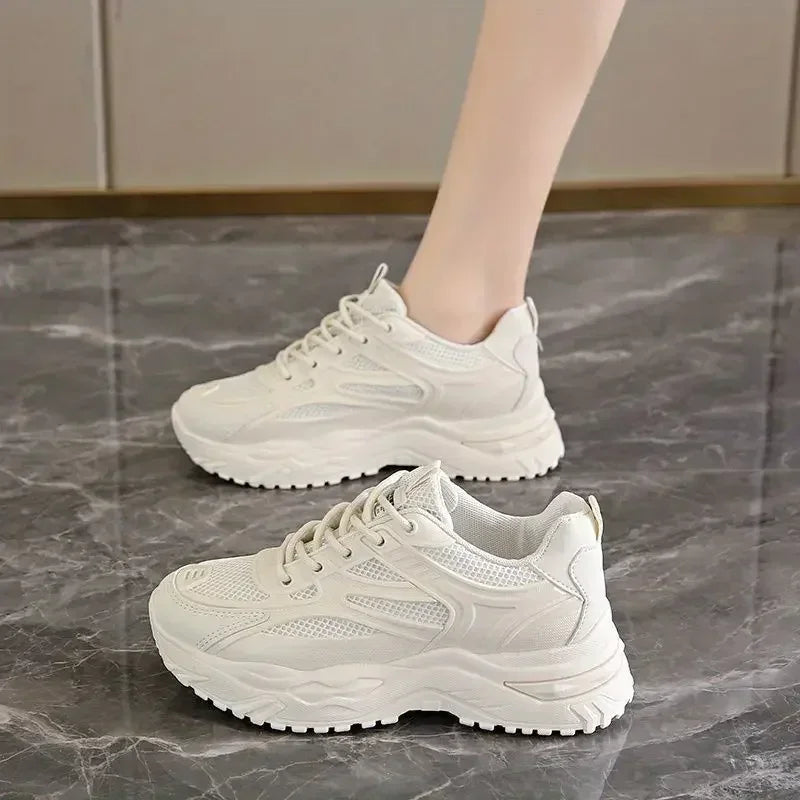 Women’s High-Platform Sneakers, , Stylish Athletic Footwear, Trendy Daily Wear.