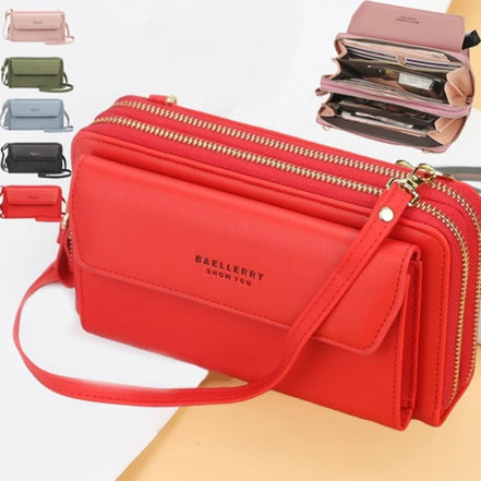 Women’s Designer Brand Wallet, Multi-Compartment Clutch, Long Large Card Purse