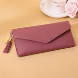 Fashion Women Wallets Simple Zipper Purses Black White Gray Red Long Section Clutch Wallet Soft PU Leather Money Bag
