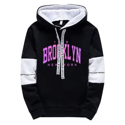 Men’s Hoodies, Fashion Print Casual Sweatshirt Pullover, Daily Comfort for Office or Home
