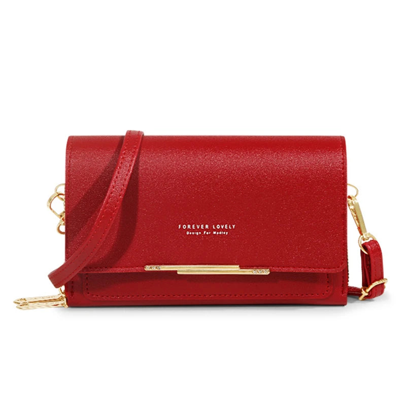 Women’s Korean Wallet Handbag, Multi-Card Large Capacity Casual Shoulder Bag, Mobile Phone Pocket, Stylish Fashionable Design