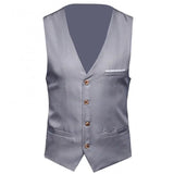 Dress Vests for Men, Slim Fit Suit Vest, Male Waistcoat Gilet Homme, Casual Sleeveless Formal Business Vest, Chaleco Hombre