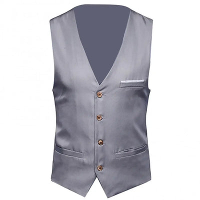 Men’s Slim Fit Suit Vest – Formal Waistcoat, Casual Business Sleeveless Gilet