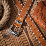 Casual Retro Belts, Western-Style Clothing Accessories, Metal Buckles, PU Leather Belts, Stylish Unisex Belts for Men and Women