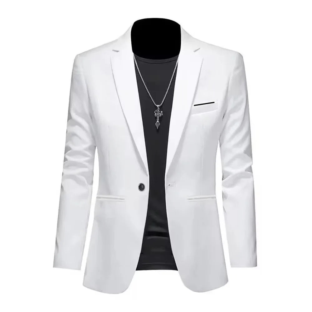 Men’s Trendy Leisure Boutique Suit Jacket, Autumn Casual Business Blazer