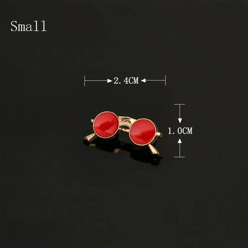 Clothing Accessories, Sunglasses-Shaped Jewelry, Suit Accessories, Enamel Collar Pins, Badge Brooches, Decorative Glasses Brooch for Women