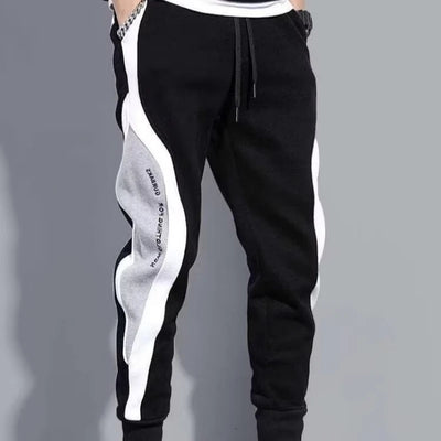 Men’s Black Jogger Pants – Hip Hop Drawstring Trousers, Casual Loose Fit Sweatpants