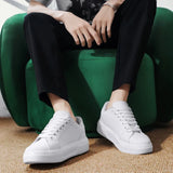 Unisex Casual Sports Shoes, Fashionable Comfortable Fabric Sneakers, Lightweight Outsole, White Athletic Shoes, Sizes 39–46
