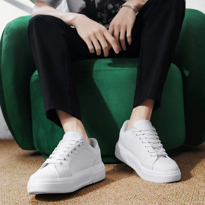 Unisex Casual Sports Shoes, Lightweight Fabric Sneakers, Comfortable White Athletic Footwear,