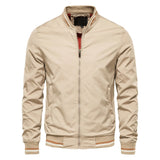 Men’s Autumn Jacket, Fashion Solid Color Casual Baseball Style, Bomber Jacket Outerwear, Trendy Clothing for Men