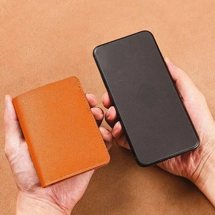 Men’s and Women’s Classic Designer PU Leather Wallet, Small Short Simple Purse
