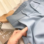 Kids’ Wide Leg Pants – Summer Chiffon Cropped Trousers for Girls, Ages 2–10