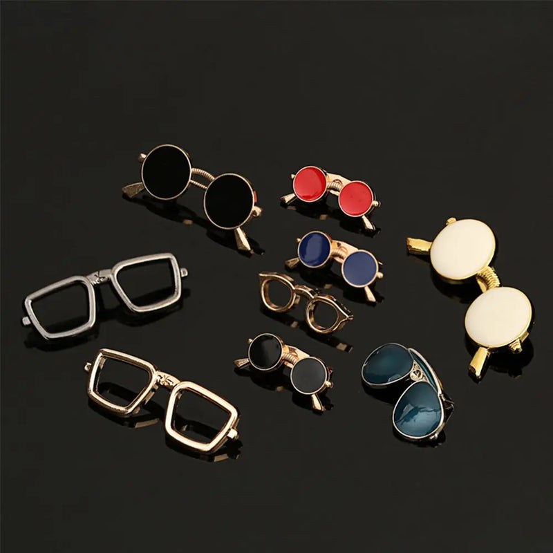 Clothing Accessories, Sunglasses-Shaped Jewelry, Suit Accessories, Enamel Collar Pins, Badge Brooches, Decorative Glasses Brooch for Women