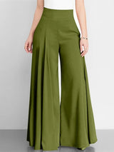 Fashion High Waist Wide Leg Pants for Women, Elegant Casual Office Wear, Solid Loose Long Pants, New Spring Autumn Women’s Clothing